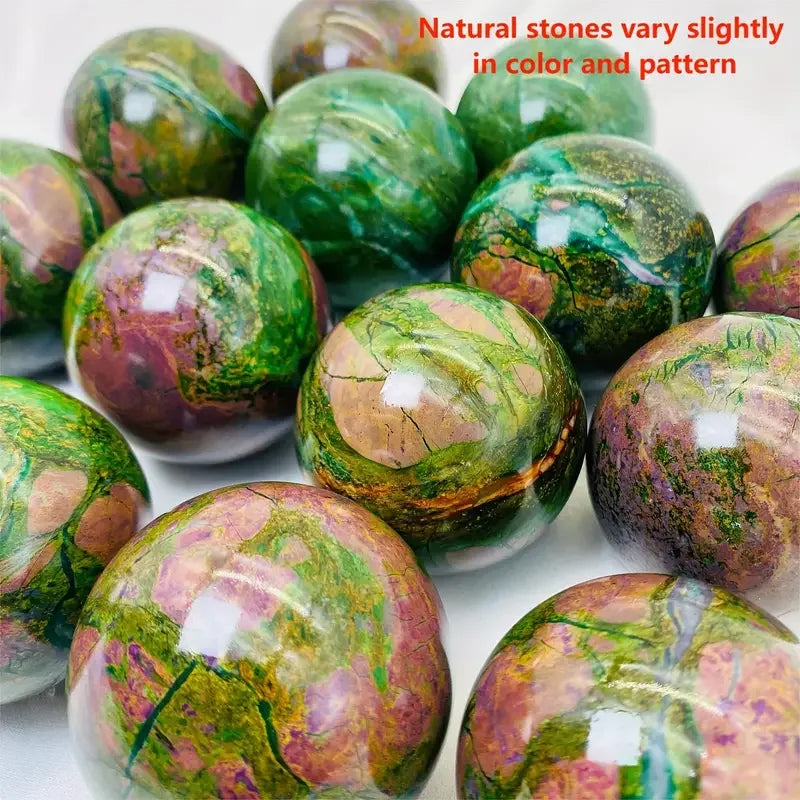Wholesale High Quality Natural Healing Crystal Craft Fanshi Red Corundum Ball Feng Shui Home Decoration Gift  Barklyite
