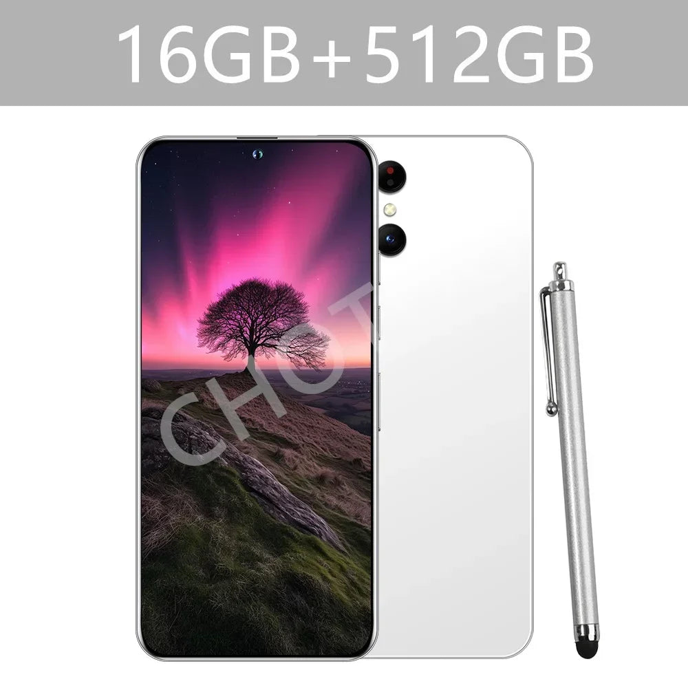 2025 Cellphones S+ 24 Ultra Original 5G Smartphone 7.3HD Dual SIM Cell Phone 7800mAh Android 14 Global Version Mobile Phones