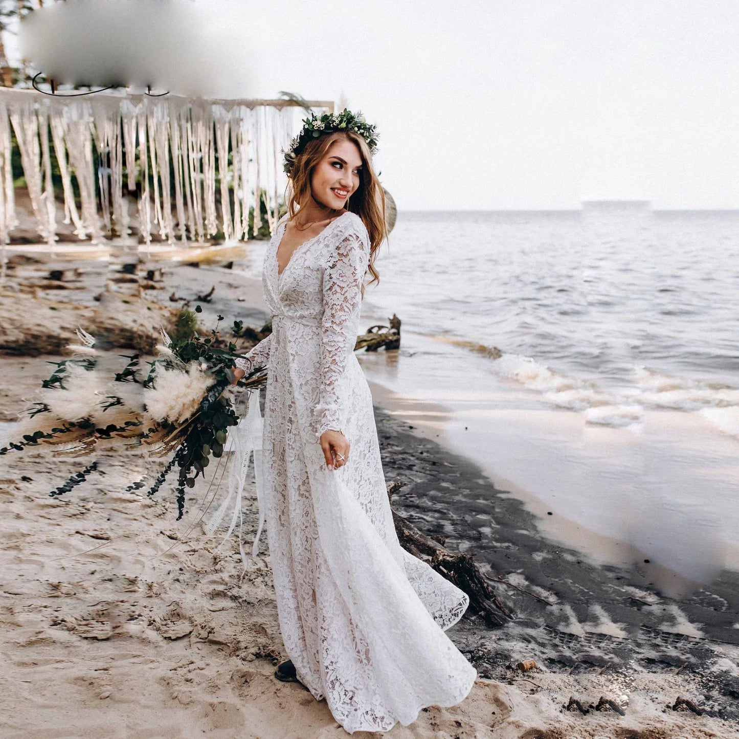 Pregnant Woman Evening Dress for Baby Shower Outfit Maternity Shooting Dresses Photography Elegant Ladies White Lace Maxi Robe