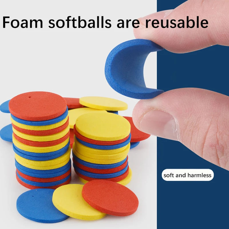 Soft Bullet Toy Gun Children's Flying Gun Toy Safety EVA Soft Bullet Foam Disc Launcher Gun Parent-Child Interaction Games Toys