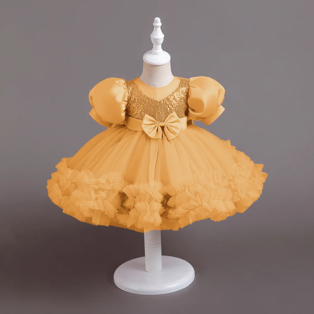 Toddler Baby Baptism Dresses First Birthday Dress For 0-5 Years Baby Girl Clothing Princess Party Dress Christening Gown