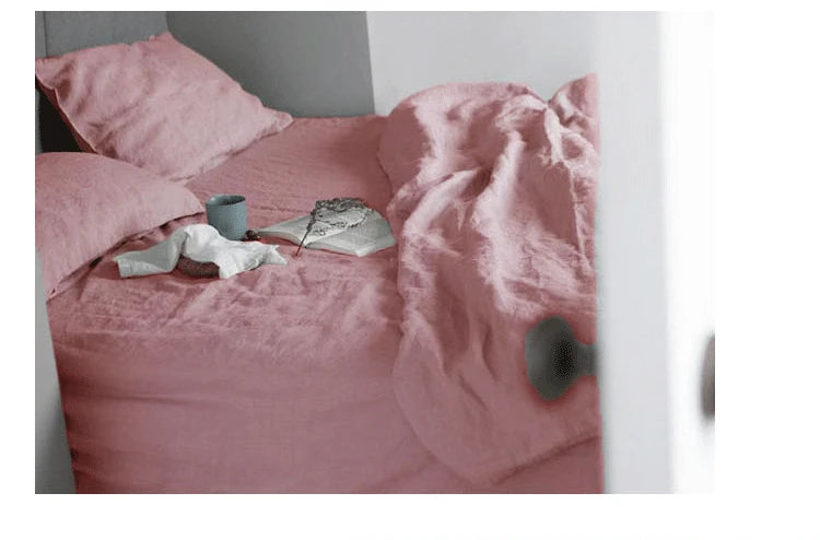 Washed Linen Bed Sheets, Natural Linen Bed Sheets, 1-Piece Set, Breathable and Super Soft Bedding (Excluding Pillowcases)