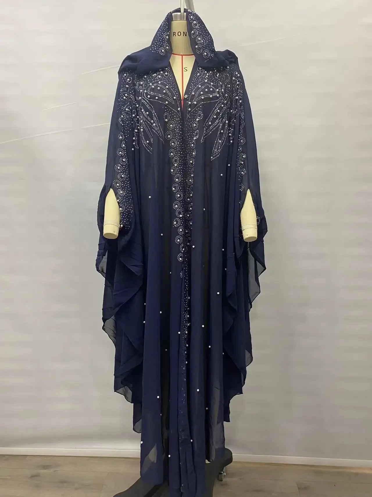 Thin Hooded Cloak Women Clothing Cape Dress Fashion Clothes Vintage Streetwear Ponchos Coats Jackets Bling Diamond Party