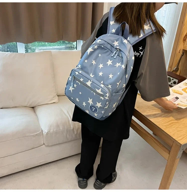 Star Backpack for Women Men 17 Inch Star Laptop Backpack College Bag Cute Travel Backpack Student Back To School Casual Bookbag