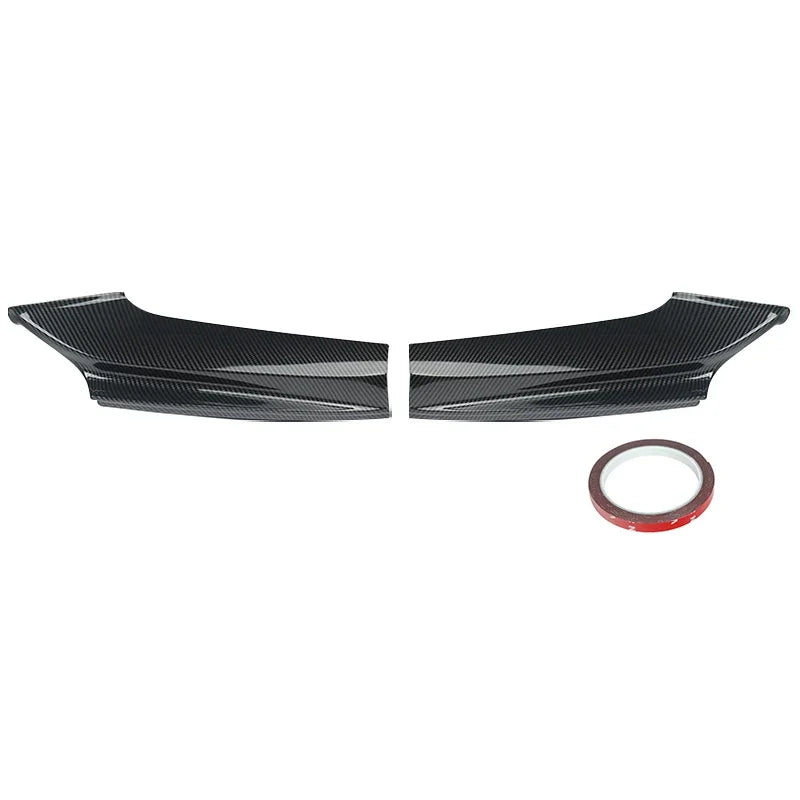 2Pcs / Set Front Bumper Splitters Lip Flaps Cupwings Aprons for BMW 5 Series F10 M5 Bumper 2011 - 2017 Carbon Fiber / FRP