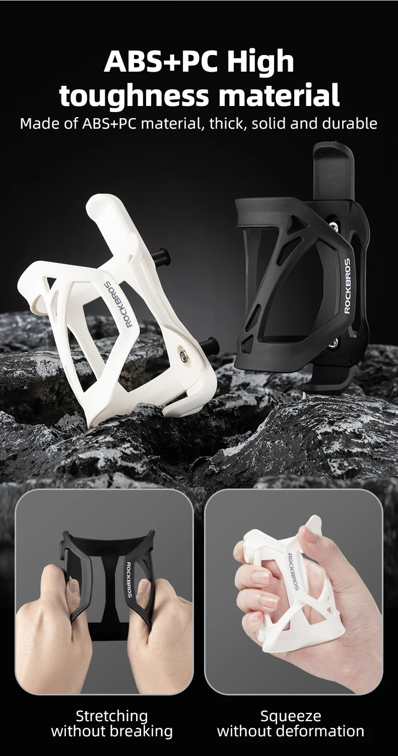 ROCKBROS Water Bottle Cage MTB Mountain Bike Bottle Holder Cycling Drink Cup Ultralight ABS+PC For Road Cycling Accessories