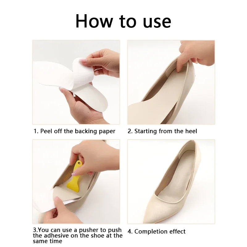 1Pair Women Sandal Insoles Antislip Soft Bottom Breathable Deodorzation High Heel Insoles High-heeled Shoes Sole Stickers Pad