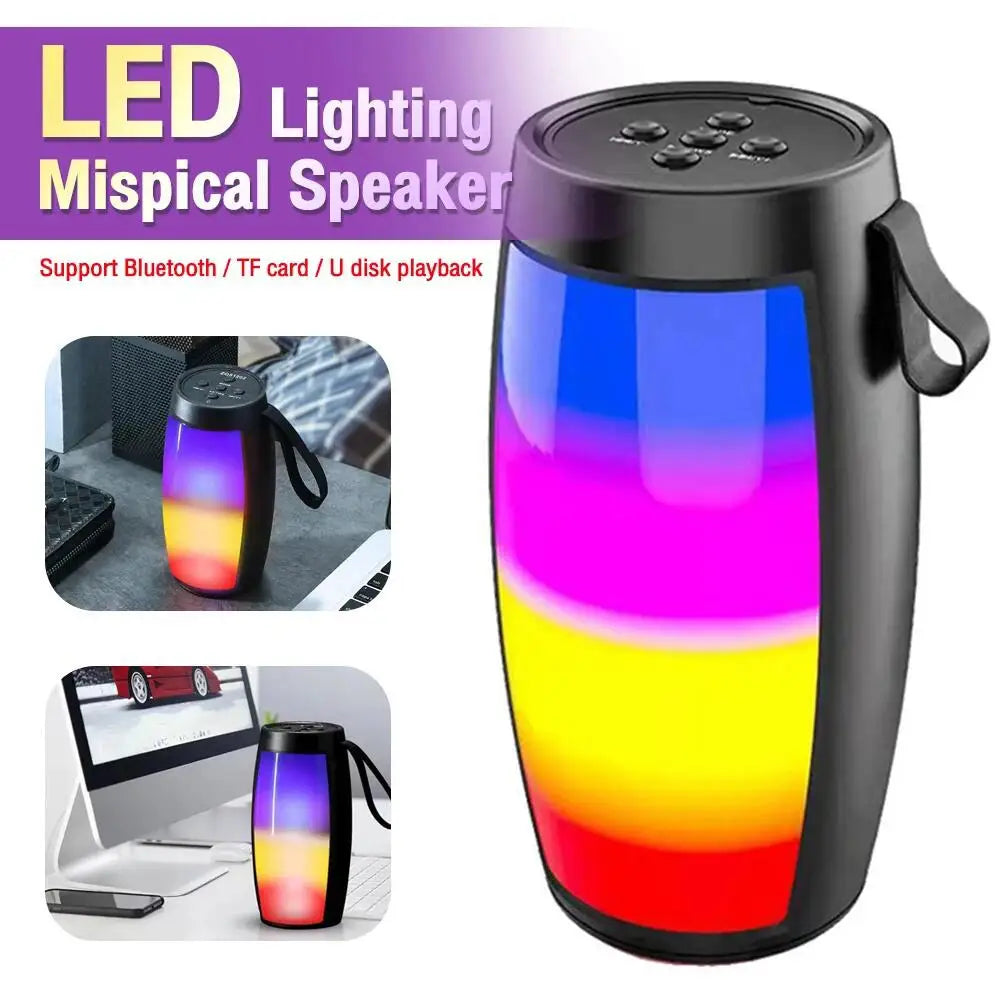 S12 Wireless Bluetooth Speakers Powerful Portable Sound Box Subwoofer Car Audio Bass MP3 Player Sound System LED Lights