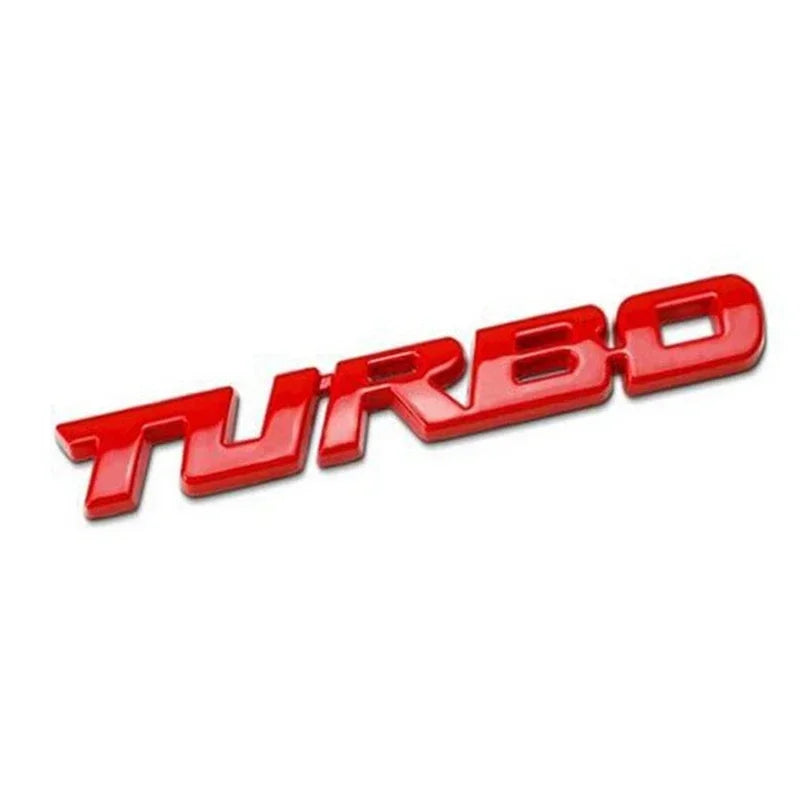 Turbo car alloy sticker 3D Metal Letter Pattern Car Emblem Car Motorcycle  Decal Decor Car Body Rear Tailgate 3D Car Stickers