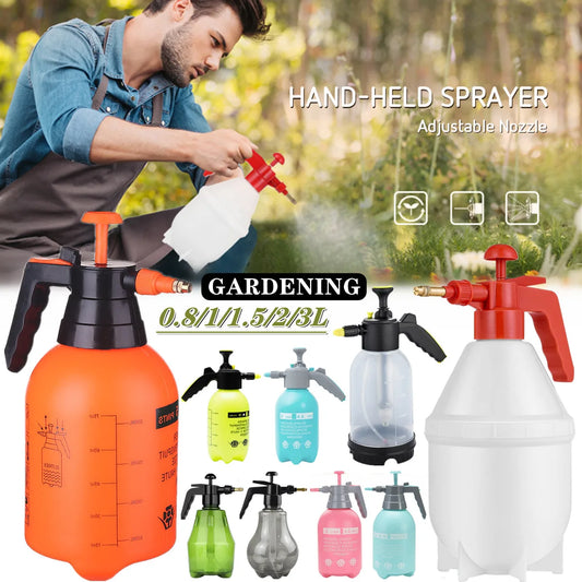 0.8-3L Hand Pressure Sprayer Air Pump Spray Bottle for Gardening Car Cleaning Disinfection Water Sprayer Garden Irrigation Tools