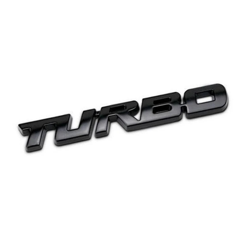 Turbo car alloy sticker 3D Metal Letter Pattern Car Emblem Car Motorcycle  Decal Decor Car Body Rear Tailgate 3D Car Stickers
