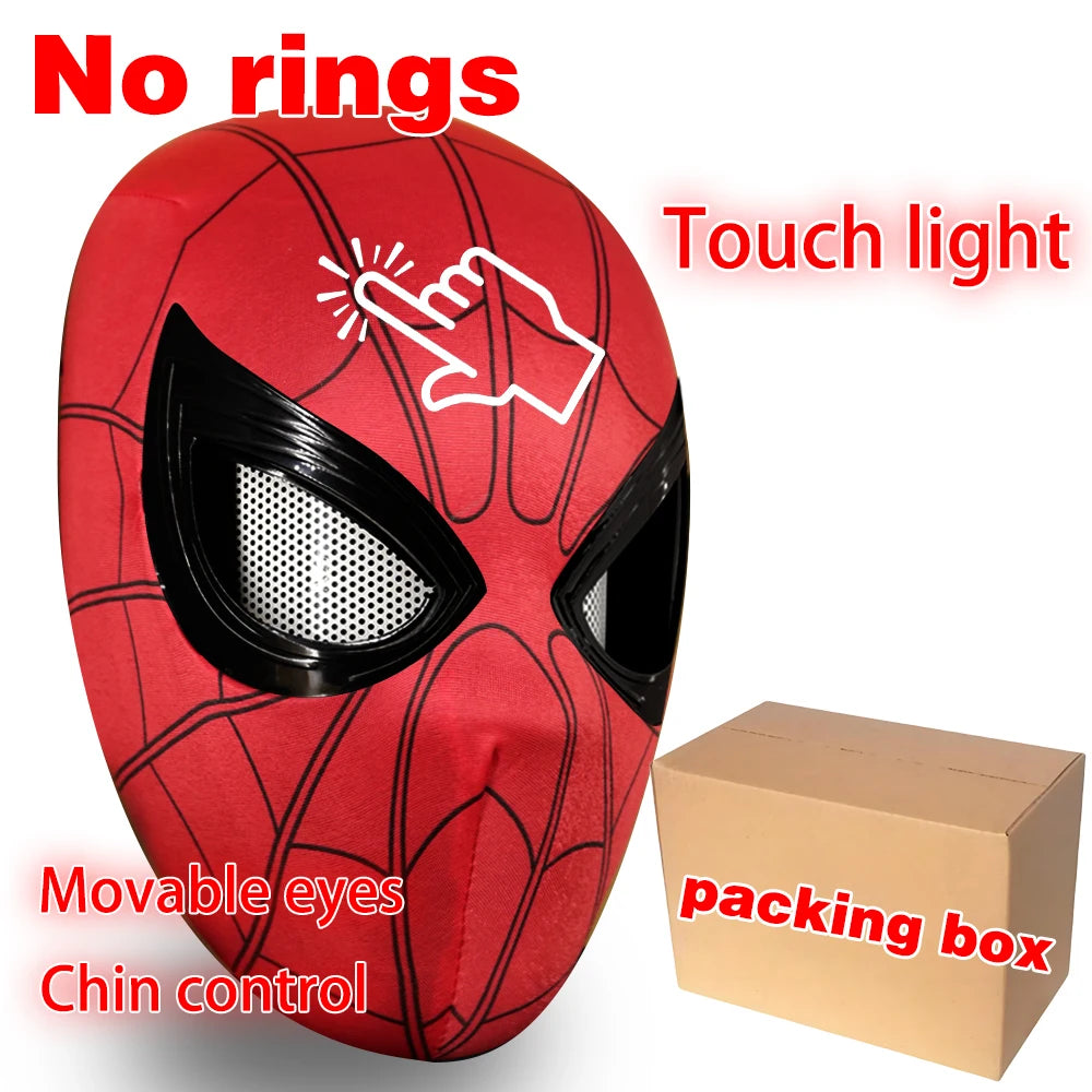 Spiderman Mask Eyes Movable Remote Control Peter Parker Spiderman toys children  Halloween Cosplay Costume Mask Christmas Gifts