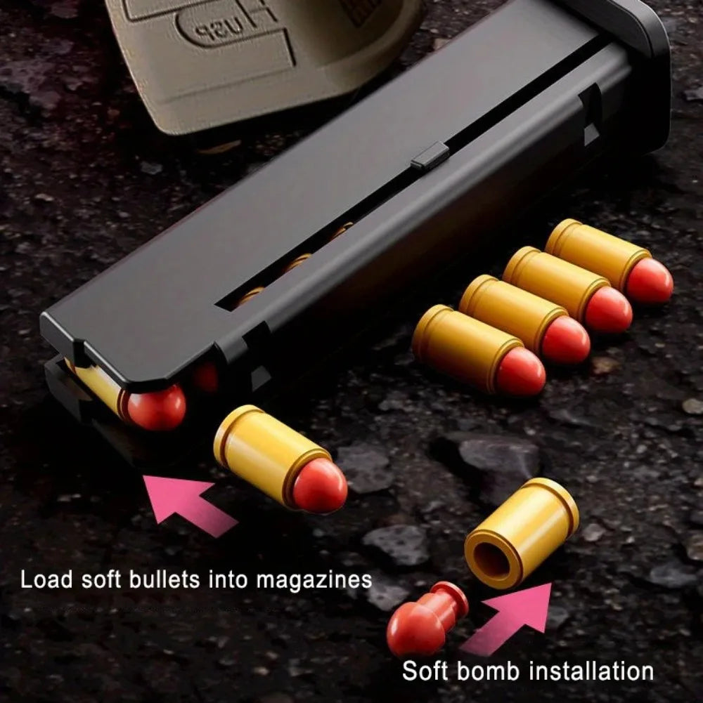 Soft Bullet Airsoft Sig17 Throwing Shell Toy Gun Outdoor Sports CS Game Empty Hanging Weapon Pistol for Kids Boys Birthday Gift