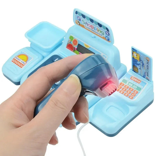 Simulation Shopping Cash House Toys Electronic Game Lighting and Sound Effects Supermarket Cashier Toys Toy for Kids Girl Gifts