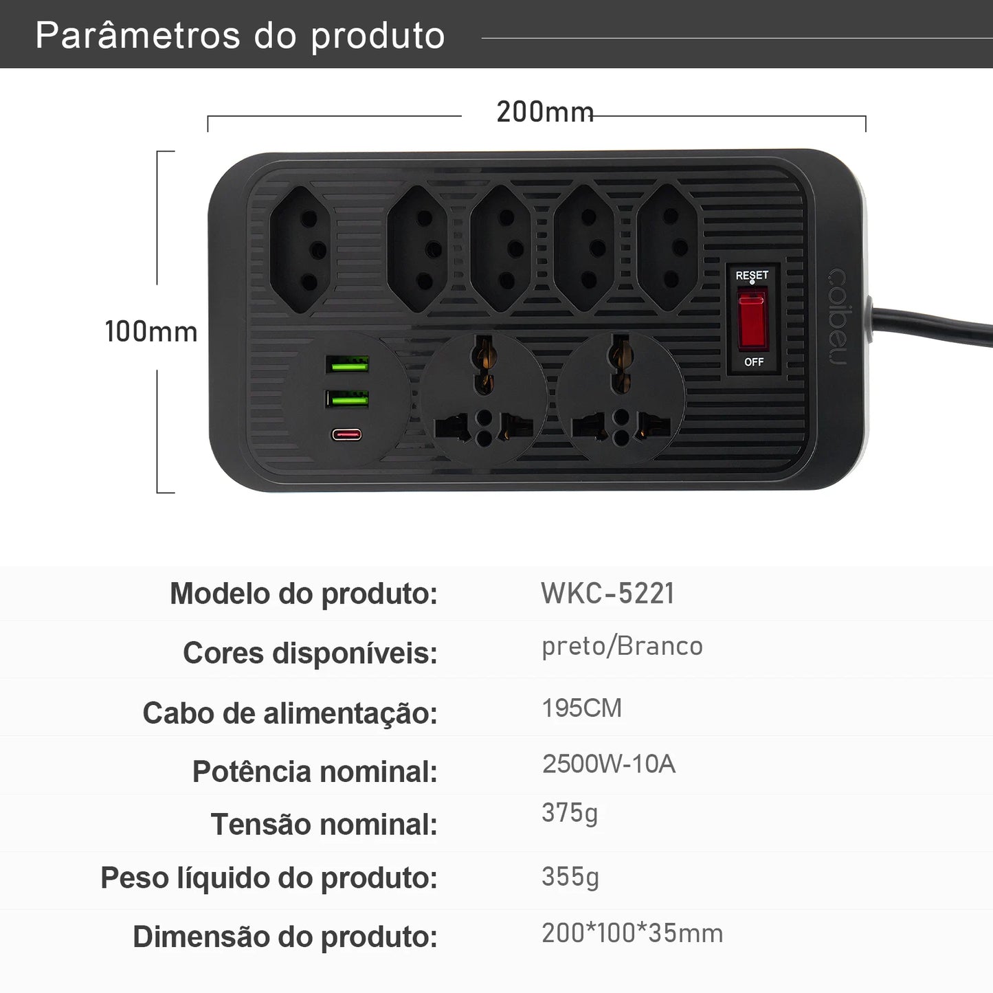 2M 110-220V USB Power Outlet Extension USB USB TYPE-C Electric Socket Extension Extension Extension Extension Extension Extension Extension Extension For PC