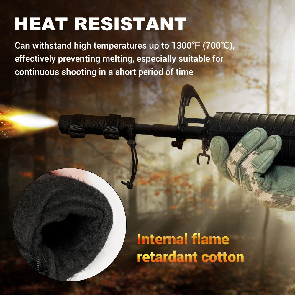 22/18/14.5cm Tactical Airsoft Suppressor Cover Airsoft Barrel Protector Cover Case Rifle Accessories for Hunting Shooting