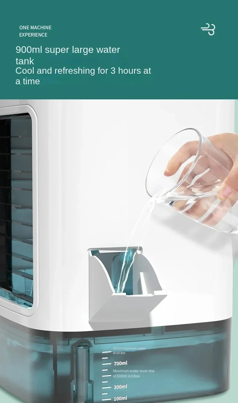 USB desktop fan mini water cooling fan small air conditioning office dormitory spray humidification fan cooler large water tank