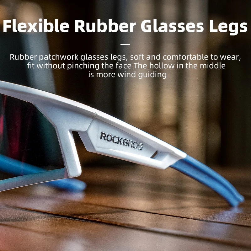 ROCKBROS Cycling Glasses Sun Protection Photochromic Bike Sunglasses Eyewear Sport Polarized Lens Glaases Bicycle Glasses