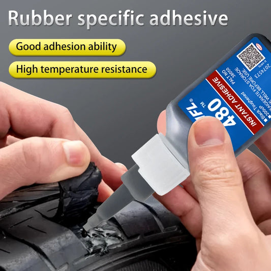 LOOLIFL 480 Black Super Black glue for Plastic Wood Metal tyres Rubber shoes Strong Adhesive Repair - Belvar