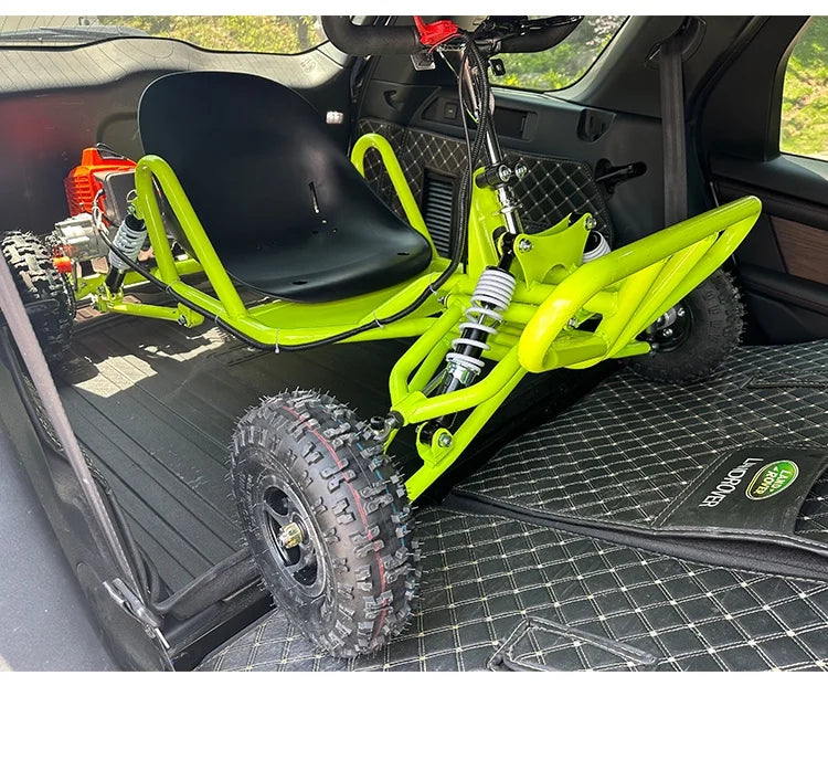 SRJOIN Off-road kart sports kart gasoline-powered mini vehicle suitable adults children track-ready small car drift adaptable