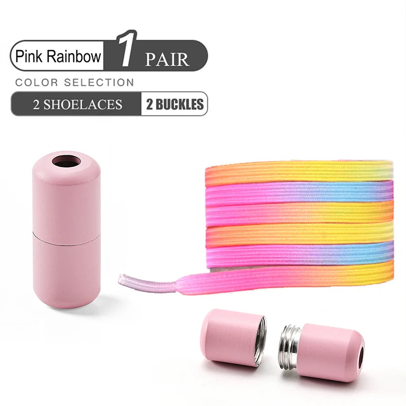 1Pair/2Pairs/4Pairs No Tie Shoe Laces Colorful Buckle Shoelaces Pearl Light Colorful Fashion Without Ties Elastic Laces Sneaker