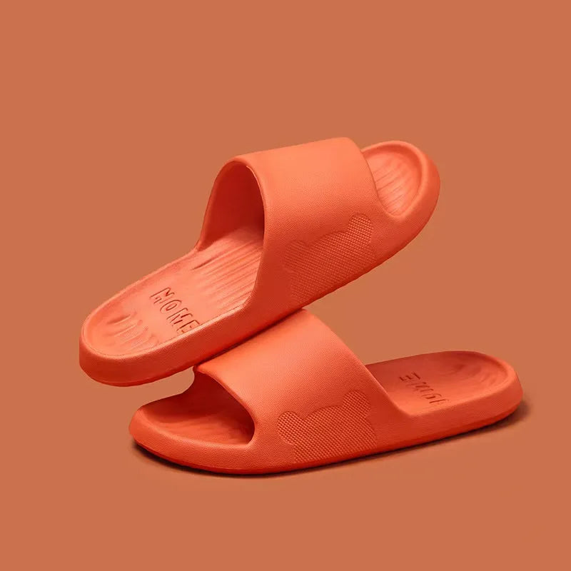 Soft Slippers Couples Home Outdoor Slipper Summer Women Bedroom Thick Bottom Shoes Beach Sandals Men Flip Flops Shower Shoes