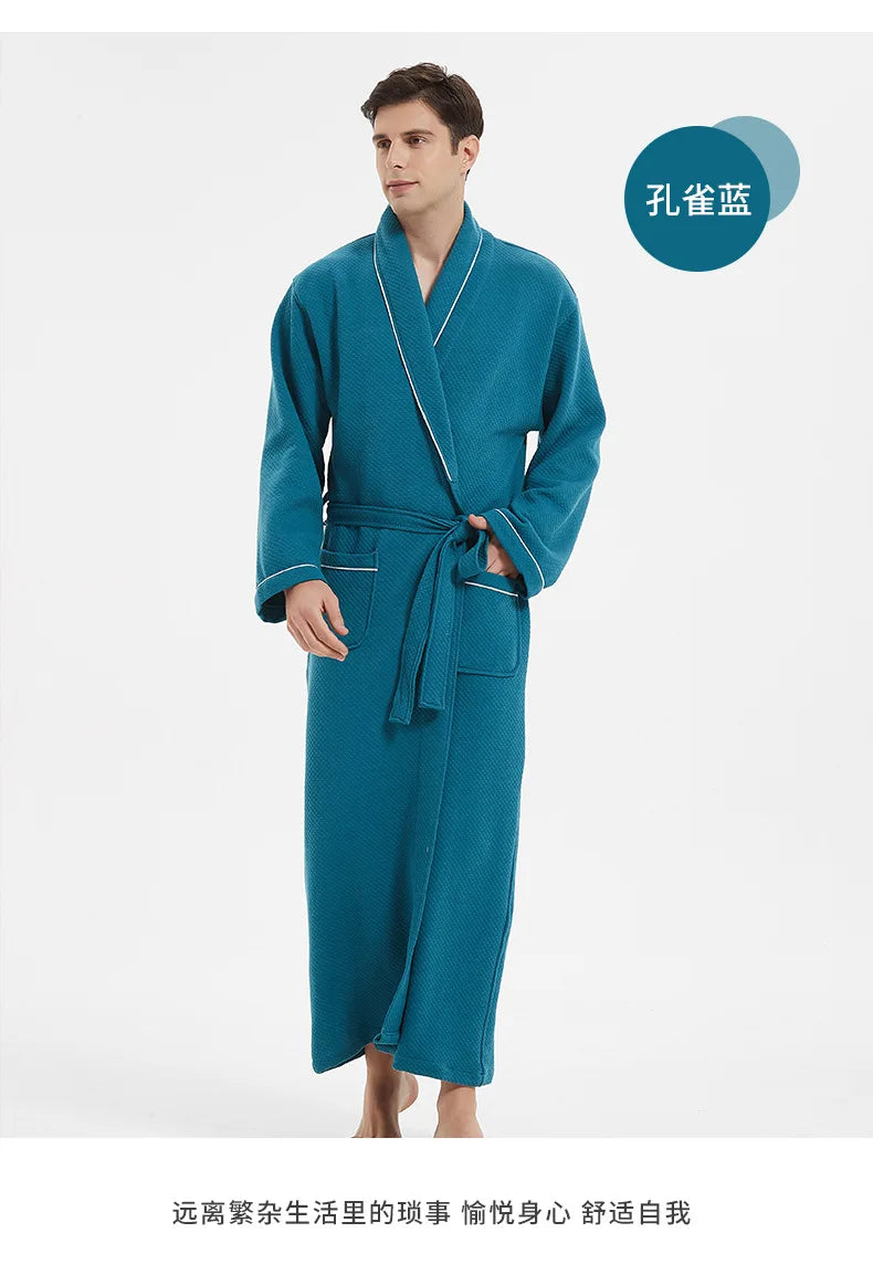 Women Bathrobe Cotton Thick Sleepwear Winter Warm Robe Dressing Gown Casual Long Sleeve Bathrobes Home Wear Clothes Kimono Robe