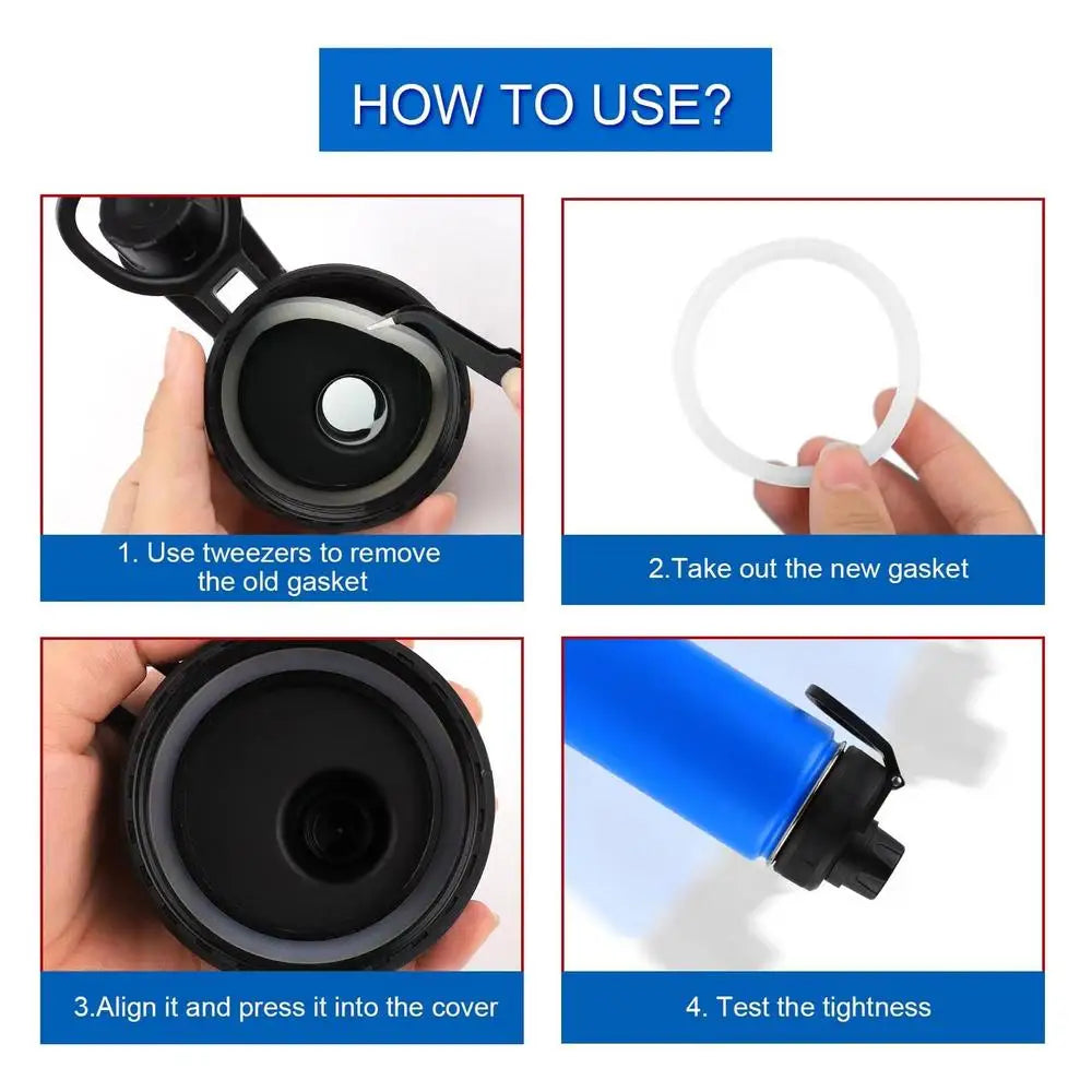 Water Bottle Vent Hole Gasket Vent Hole Gaskets Replacement Food-grade Silicone Cup Lid Gasket Rings For 14/18/22/32/40/64oz ﻿