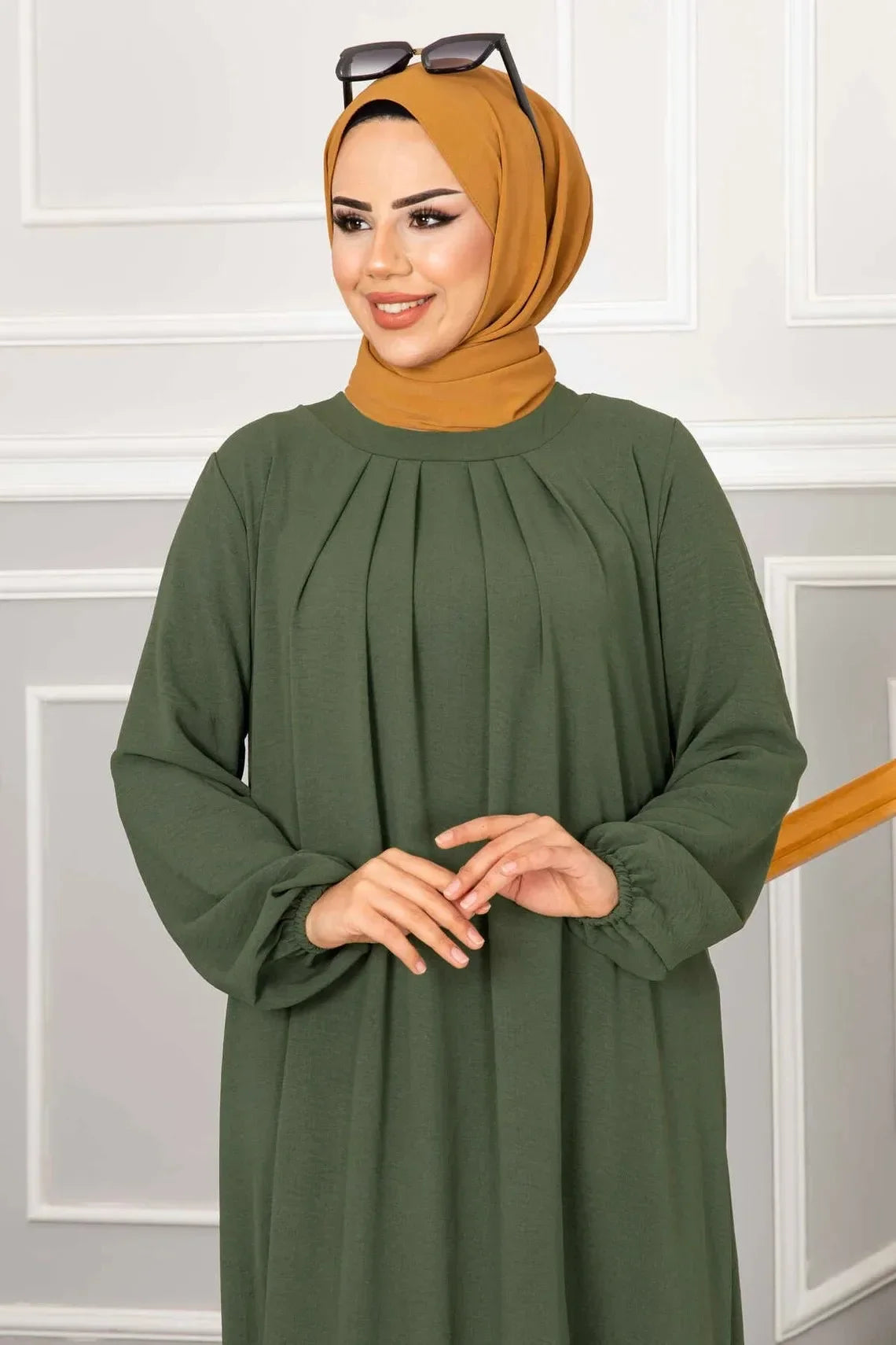 Turkish Muslim Dress Modest Pleated Dresses Abayas for Women Ball Evening Robe Femme Musulmane Dubai Abaya Kaftan Islam Clothing