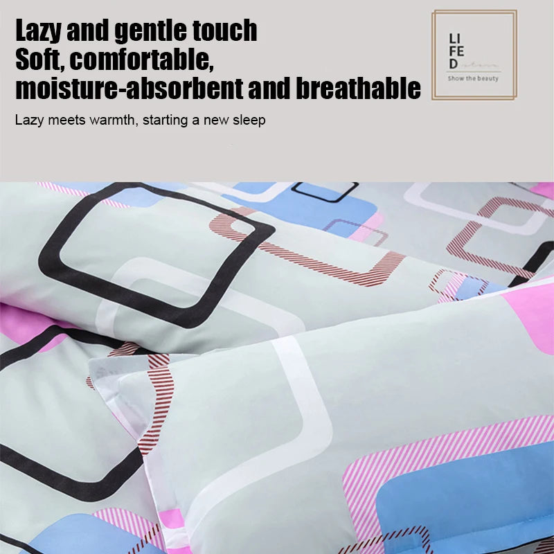 1pcs Geometric Pattern Bedding Fashion Printed Quilt Cover Multi Size Bed Sheets Soft Breathable Duvet Covers 이불커버