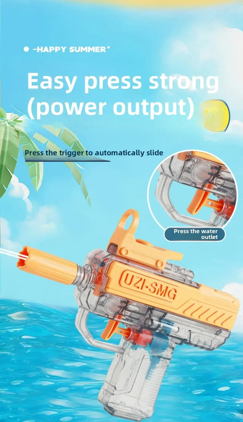 Summer Water Gun Non Electric Pistol High-pressure Full Automatic Shooting Water Beach Toy Gun for Kid Adult Interesting Game