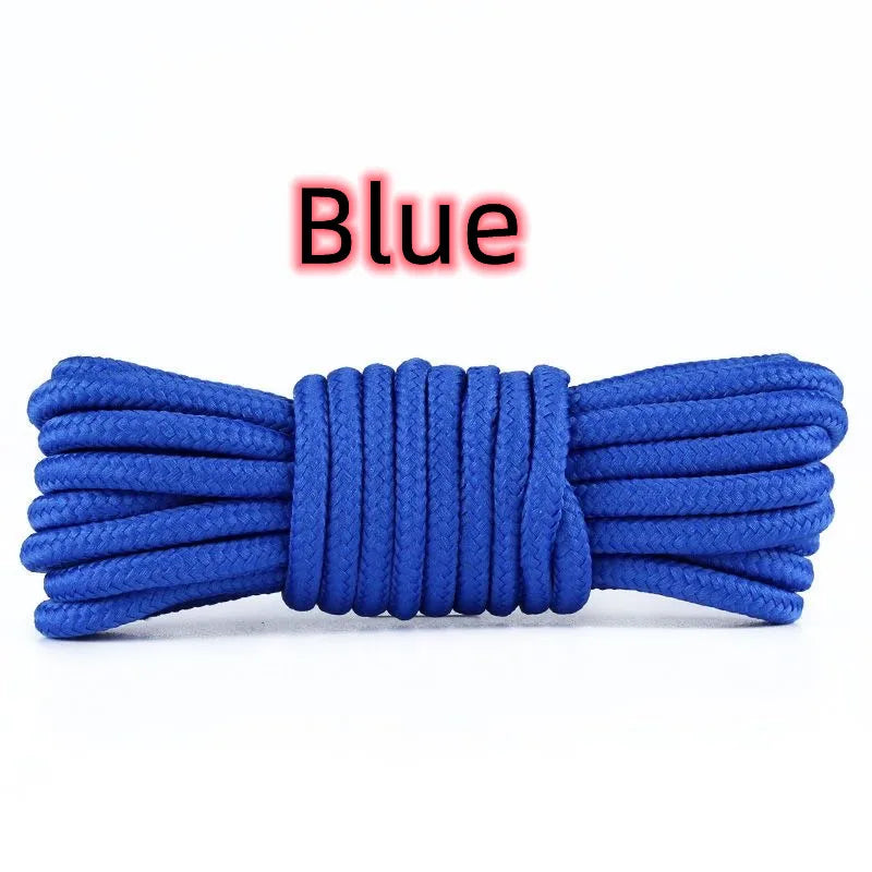 2pcs/ Pair Round Solid Polyester Black Brown Shoelaces For Marten Boot Women Men Outdoor Hiking Boots Sports Shoes Lace Strings