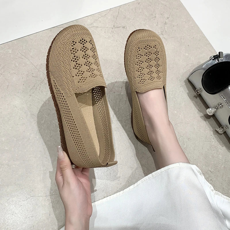 shoes woman 2025  shoes woman 2025  women's sneakers free shippiing shoes  Summer breathable knitted casual shoes
