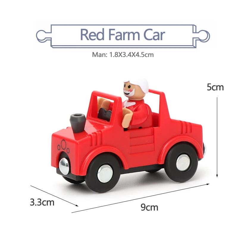 Variety Of Optional Track Magnetic Cars Multi-Purpose Vehicles Compatible Brand Wooden Scene Track Car Toys Children's Gifts W09