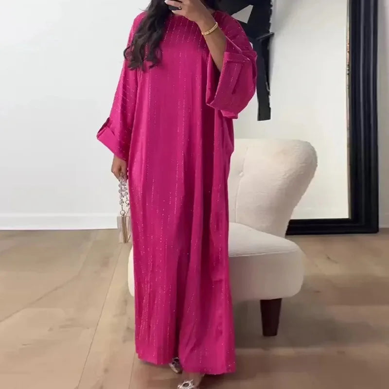 2025 Luxury Dubai Abaya Dress for Muslim Women Ramadan Eid Saudi Arabia Party Jalabiya Clothing Islamic Turkey Modest Long Robe