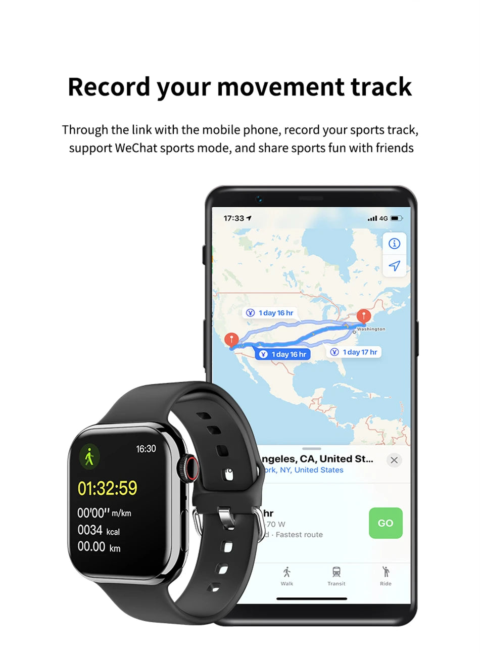 Watch 9 GPS Track Smart Watch Men Woman Heart rate Body temperature Bluetooth Call Waterproof Sports Smart Watch For Android iOS