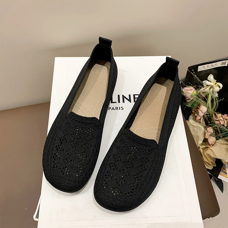 shoes woman 2025  shoes woman 2025  women's sneakers free shippiing shoes  Summer breathable knitted casual shoes