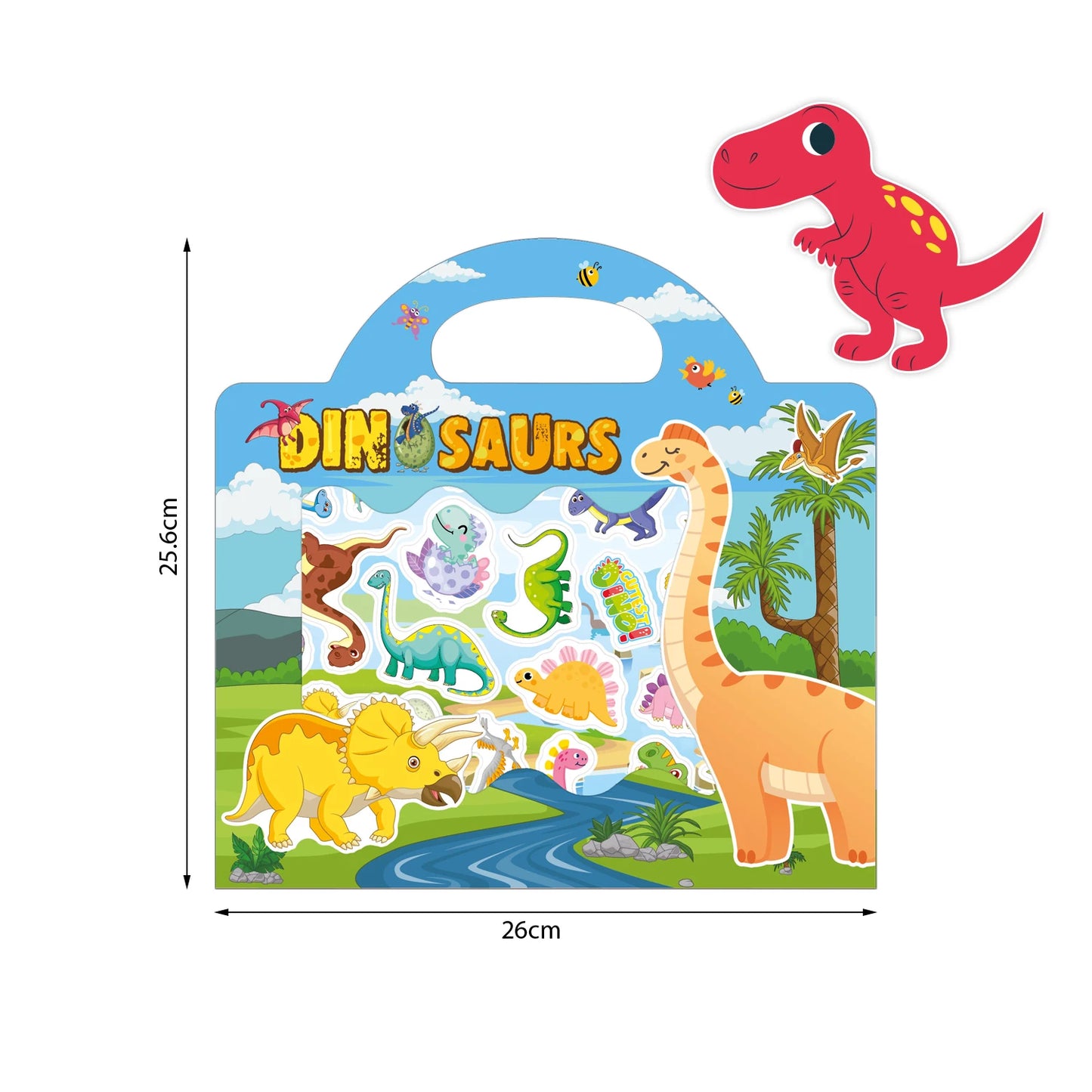 Reusable Cartoon Animal Scene Stickers for Kids DIY Hand-on Puzzle Learning Cognition Puzzle Book Educational Toy Gift for Child
