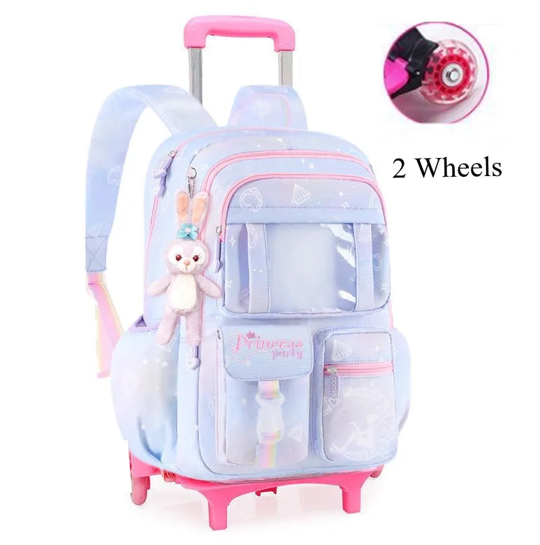 School Rolling backpack Bags school wheeled backpack for girls  kids School trolley bag for girls school bag wheels for girls