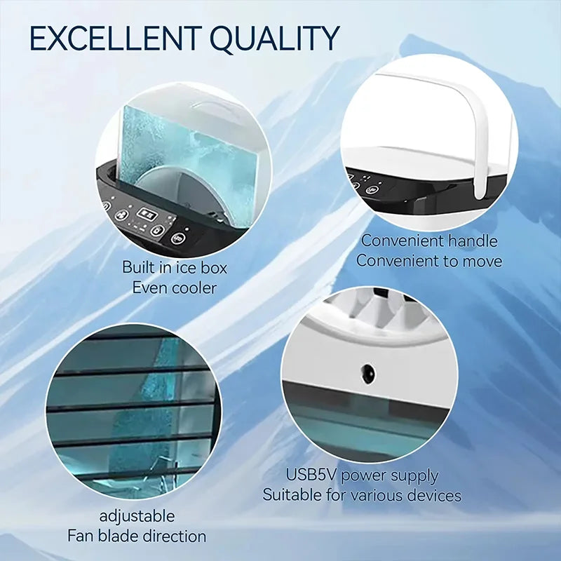 USB desktop fan mini water cooling fan small air conditioning office dormitory spray humidification fan cooler large water tank
