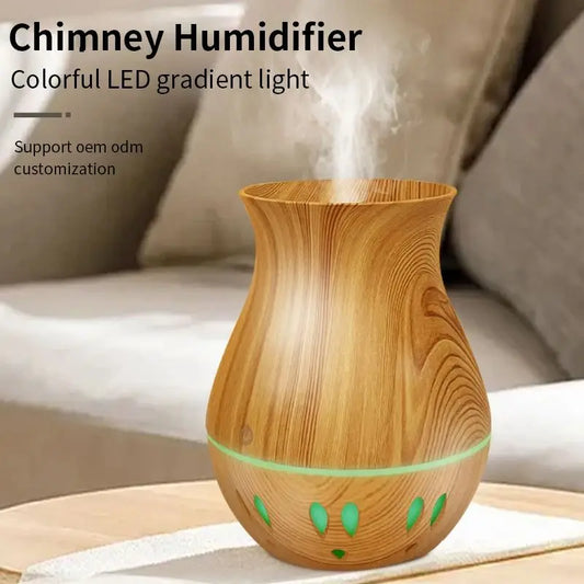 130ml Wood Grain Mini Humidifier Essential Oil Diffuser Spray Bedroom Humidifier Atomizer Aromatherapy Diffuser Mute Home