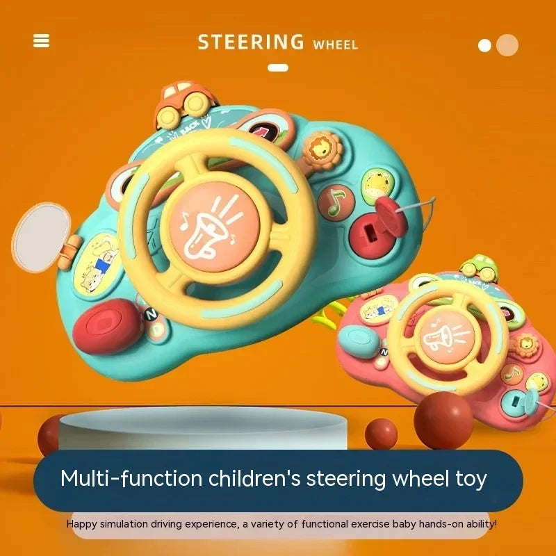 Steering Wheel Car Toys Rear Kids Simulates Driving  Seat  Baby Car  Comfort
