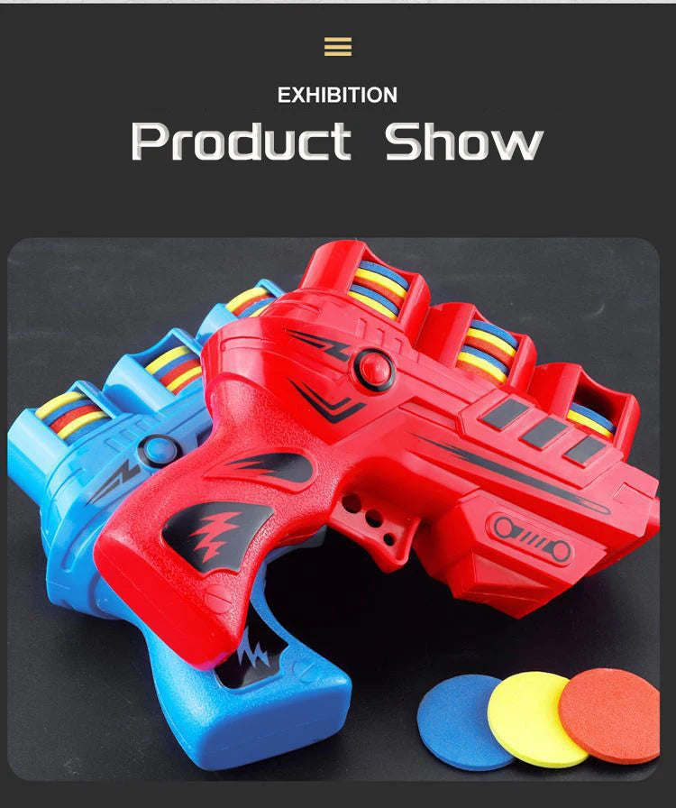 Soft Bullet Toy Gun Children's Flying Gun Toy Safety EVA Soft Bullet Foam Disc Launcher Gun Parent-Child Interaction Games Toys