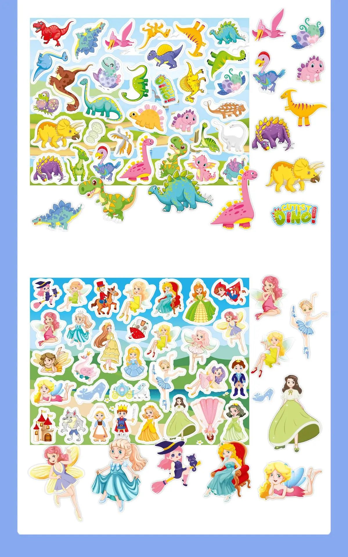 Reusable Cartoon Animal Scene Stickers for Kids DIY Hand-on Puzzle Learning Cognition Puzzle Book Educational Toy Gift for Child