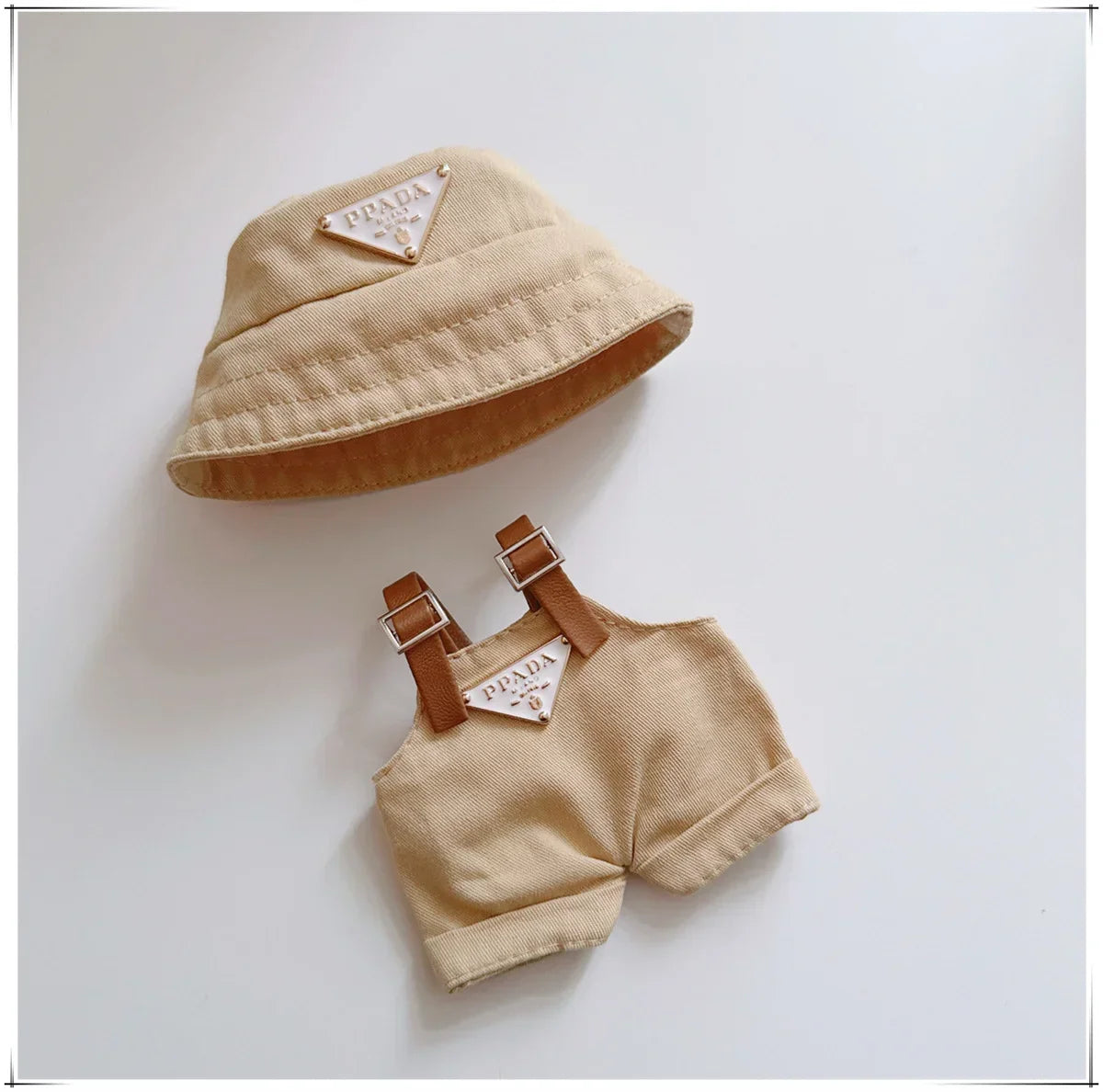 For 17cm Labubus Mini Doll Clothes Outfit Hat Clothes Shoes Labubu II Doll Accessories Cultivate Sitting Party Game Toys - Belvar