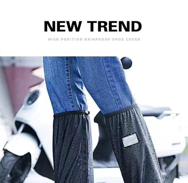 Thicken High Tube Outdoor Camping Waterproof Shoes Reusable Motorcycle Cycling Bike Rain Boot Shoes Covers Rainproof Shoes Cover