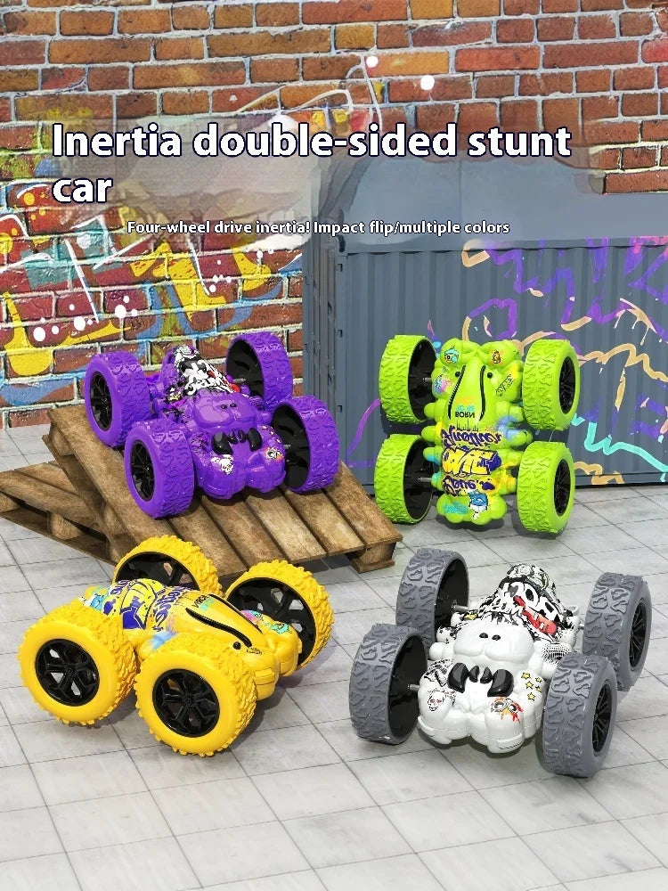 1 Piece Fun Double-sided Car Inertial Safety Anti-Collision Anti-fall Model Children's Toy Car Sliding Off-road Vehicle