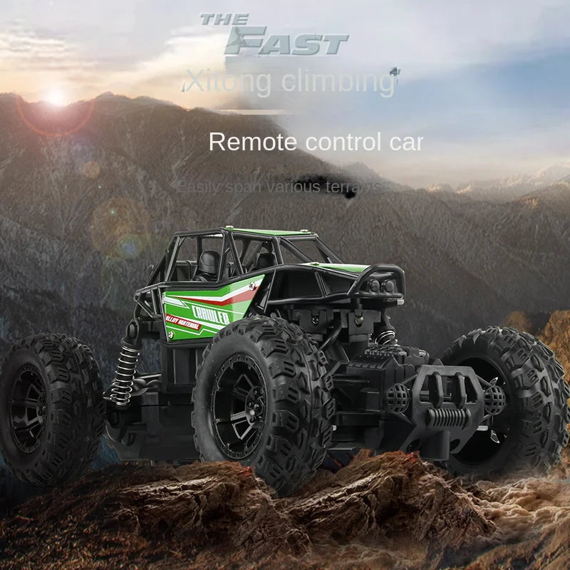 Remote-controlled off-road vehicle high-speed four-wheel drive climbing charging electric car alloy children's toy Remote car