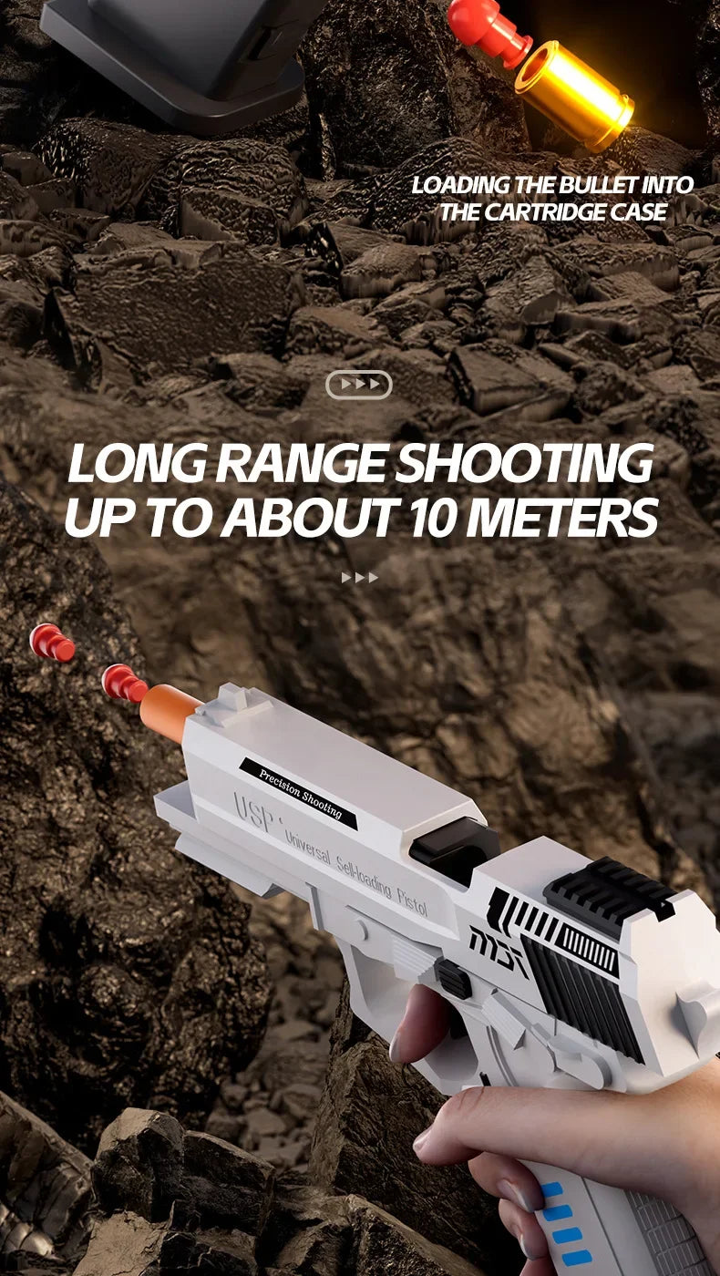 Soft Bullet Toy Gun USP Throwing Shell Airsoft Blaster Outdoor Sports CS Game Weapon Pistol Shooter Weapon for Children Gift