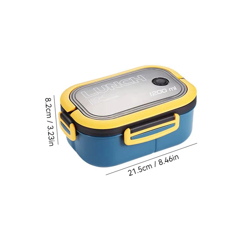 【Hot sales】Student Lunch Box Thickened PP Plastic Material Partition Double Layer Lunch Box Office Lunch Box Can Be Heated